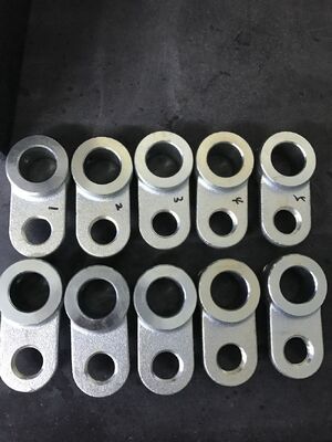 গুণ  Custom Made Forged Detent Pin Holder Parts in Q235 Steel with Galvanized Surface and +/-0.1mm Tolerance কারখানা